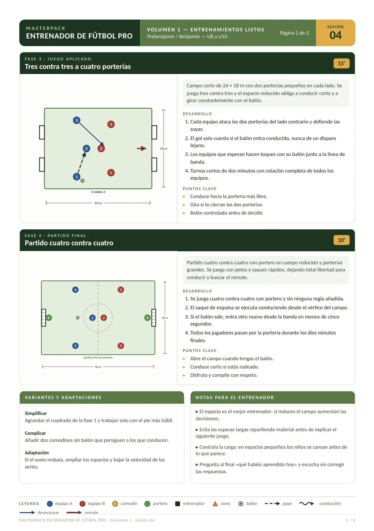 Masterpack Entrenador de Fútbol Pro